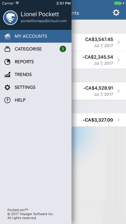 PocketLion for PocketSmith Personal Finance/Budget