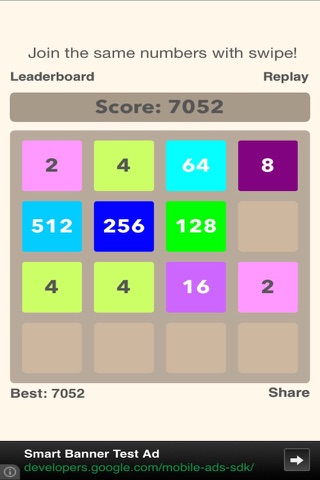 2048 - IQ Tile Puzzle Game!! screenshot 4