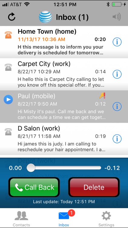 AT&T Voicemail Viewer (Home)