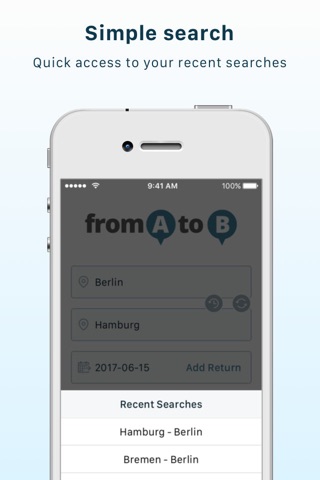 fromAtoB: Ticket Bahn Flug Bus screenshot 3