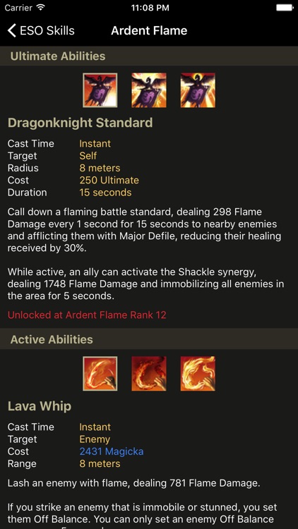 Skill Tree Lookup for ESO