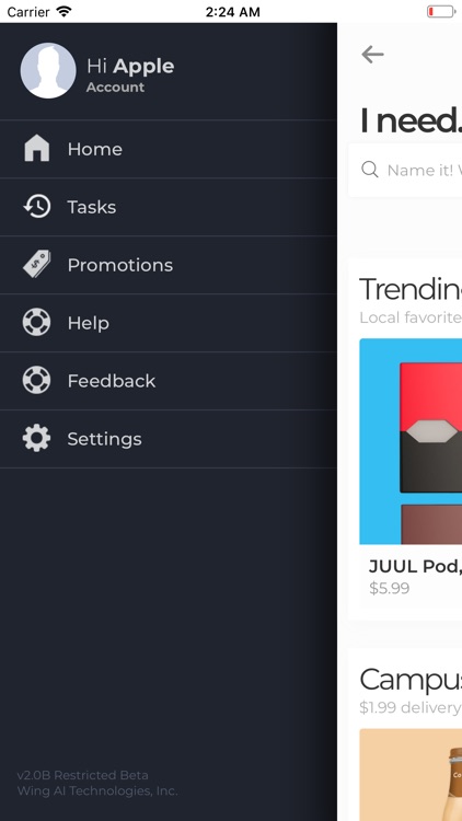 Wing - On Campus Delivery