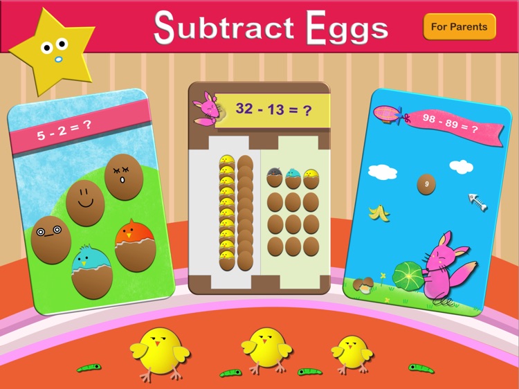 Subtractions with eggs