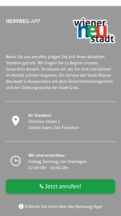 Wiener Neustadt Heimweg-App screenshot 2