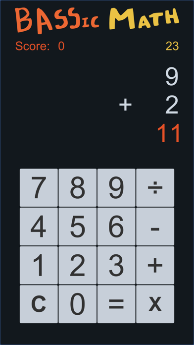 Bassic Math Lite screenshot 3