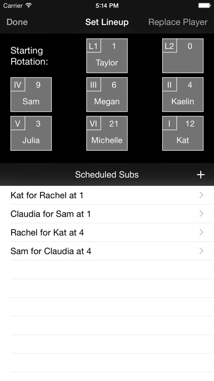 Volleyball Lineup Tracker