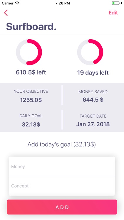 Saveapp - save up money easily