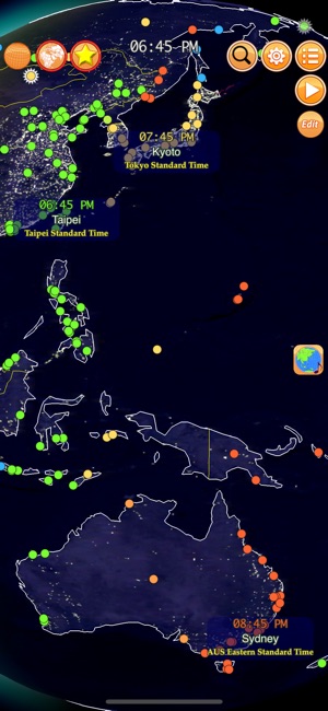 地球儀之城市時鐘(圖2)-速報App