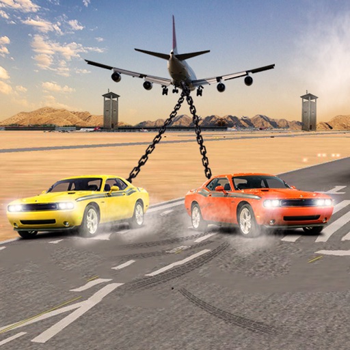 Chained Cars Drag VS Jet Plane icon