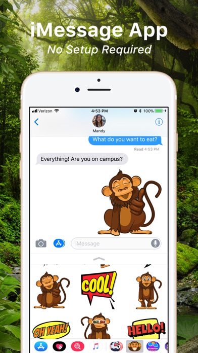 Monkey Emoji Texting Stickers screenshot 2
