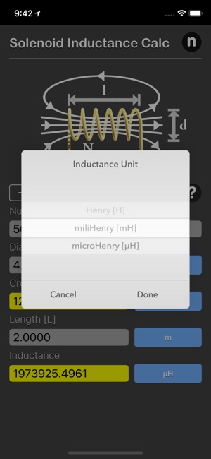 Solenoid Inductance Calculator(圖3)-速報App