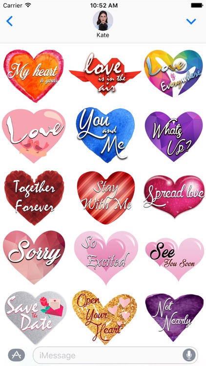 Love & Hearts Stickers