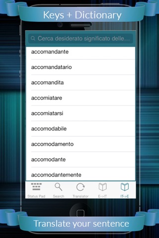 Italian Eng Dictionary + Keys screenshot 2