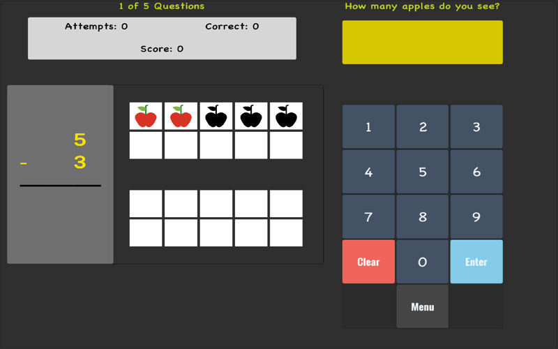 Subtraction Tutor screenshot 2