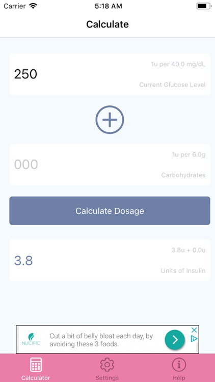 Insulin Calculate