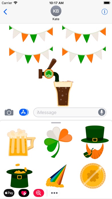St.Patrick Day animated emoji screenshot 2