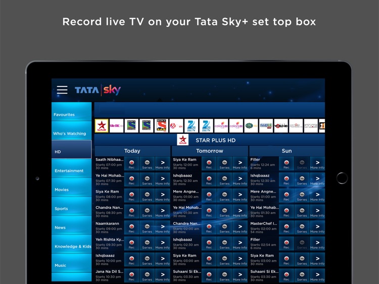 Tata Sky Mobile – for iPad screenshot-3