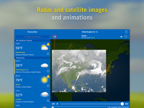 Скриншот из WeatherPro for iPad