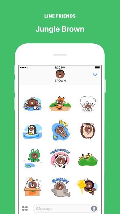 How to cancel & delete Jungle Brown - LINE FRIENDS from iphone & ipad 1