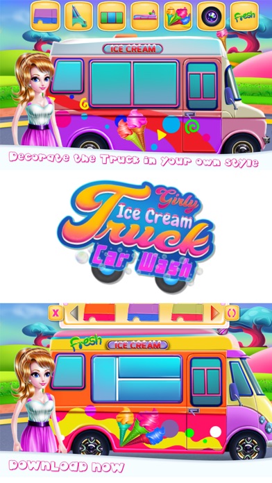 Girly Ice Cream Truck Car Wash screenshot 3