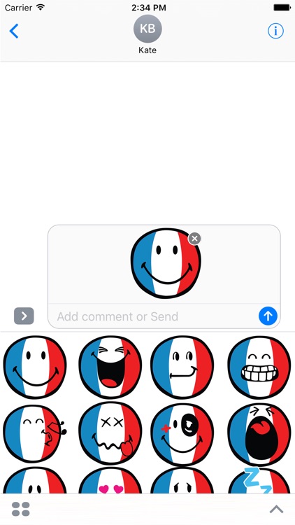 Smiley French Flags