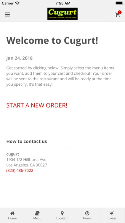 Cugurt Online Ordering