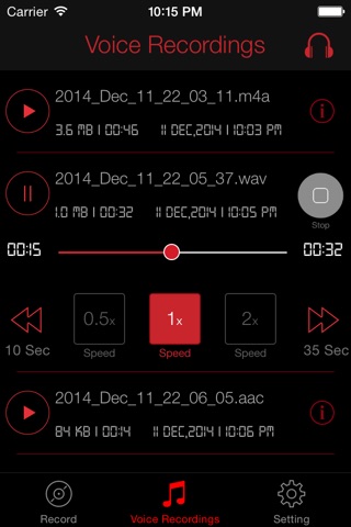 Voice Recorder HD :Audio Memos screenshot 2