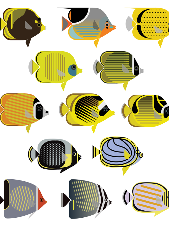 Butterfly Fish Stickersのおすすめ画像1