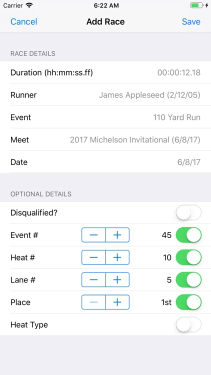 RaceKeeper Track