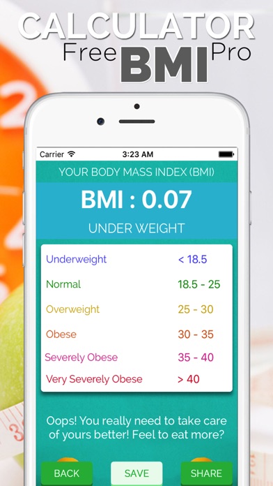 BMI BodyFat Calculator ideal screenshot 3