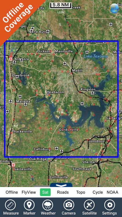 Lake Texoma GPS offline fishing charts navigator screenshot-4