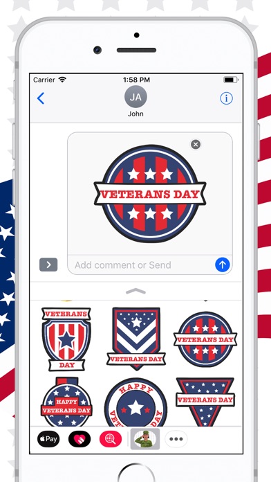 Veterans Day Honour Sticker screenshot 2