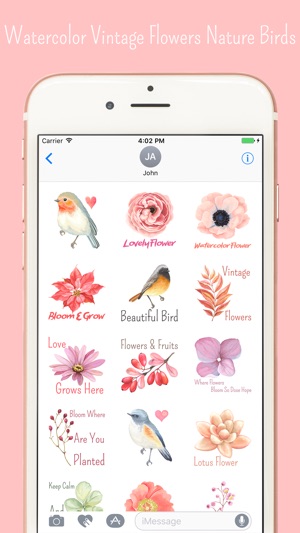 Animated Vintage Birds & FLoral Stickers(圖2)-速報App