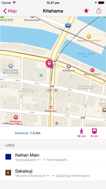 Osaka Rail Map