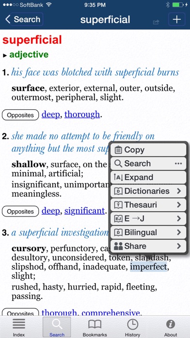 Oxford Thesaurus of English (OTE Powered by UniDict®) Screenshot 2