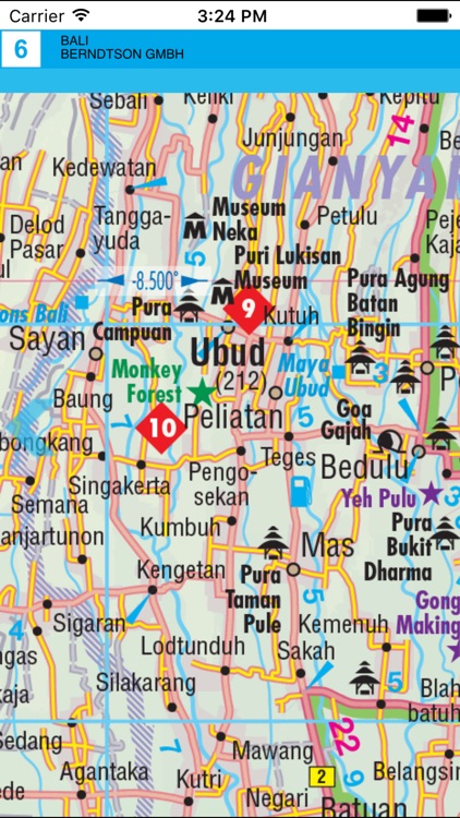 Bali. Road map.