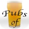 A listing of pubs/bars in UK cities (different cities available as in-app purchases)