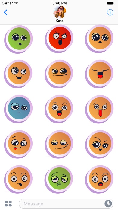 Cute Emoticons Sticker Fun! screenshot 3