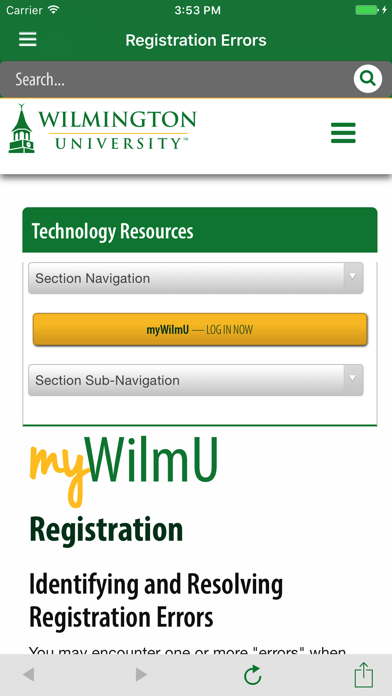 myWilmU screenshot 3