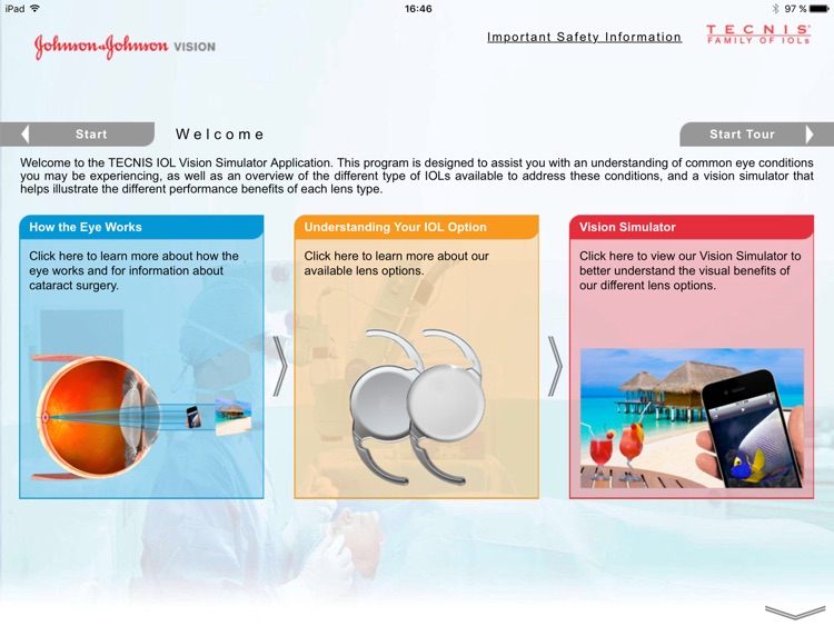 TECNIS Family of IOLs Vision Simulator