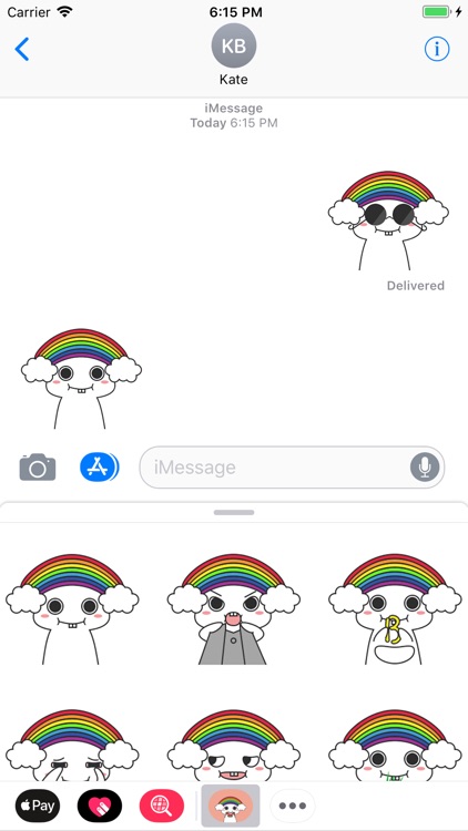 Rainbow Bunny Animated Sticker