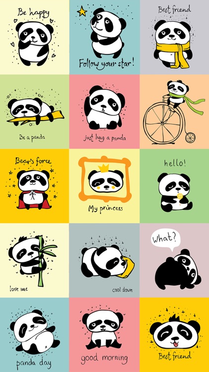 Cute Panda Stickers and Emojis