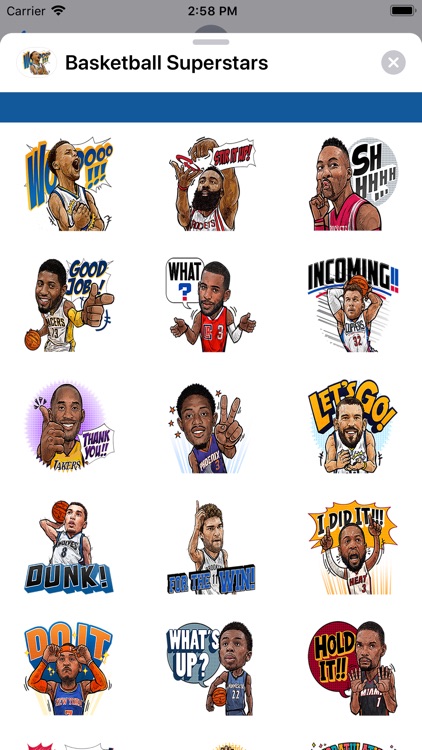 Basketball Superstars Stickers