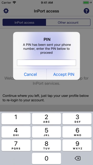 InPort access screenshot 2