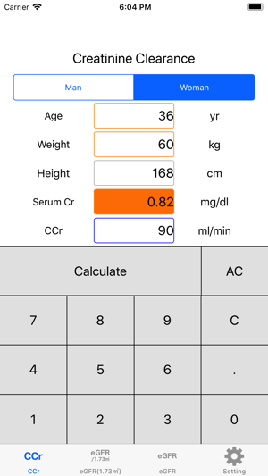 CreatinineClearanceCalculator