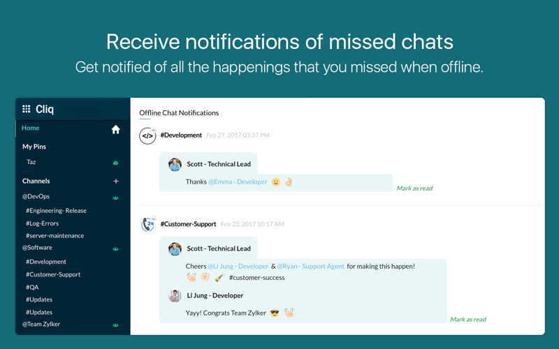 Скриншот из Cliq - Team communication