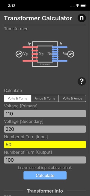 Transformer Calculator Plus(圖3)-速報App