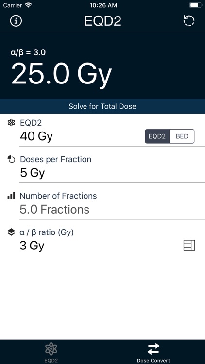 EQD2 Calculator