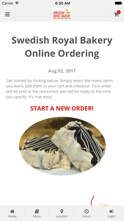 Swedish Royal Bakery Online Ordering