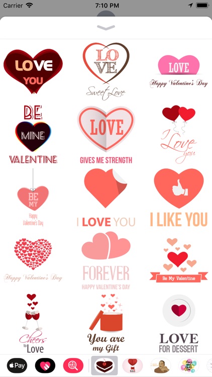 Love Message - Flat Stickers